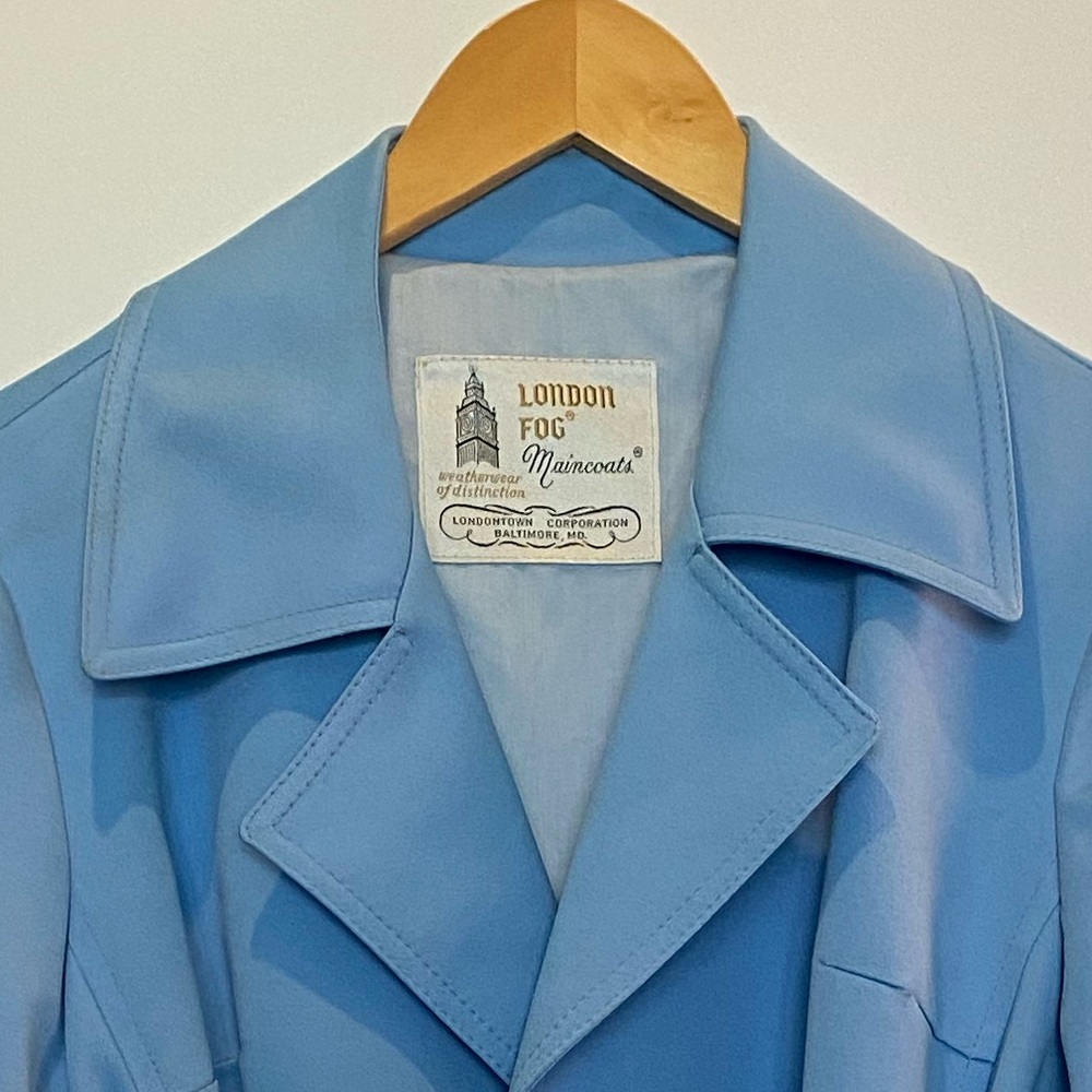 VINTAGE London Fog baby blue trench coat